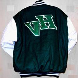 Back of varsity jacket